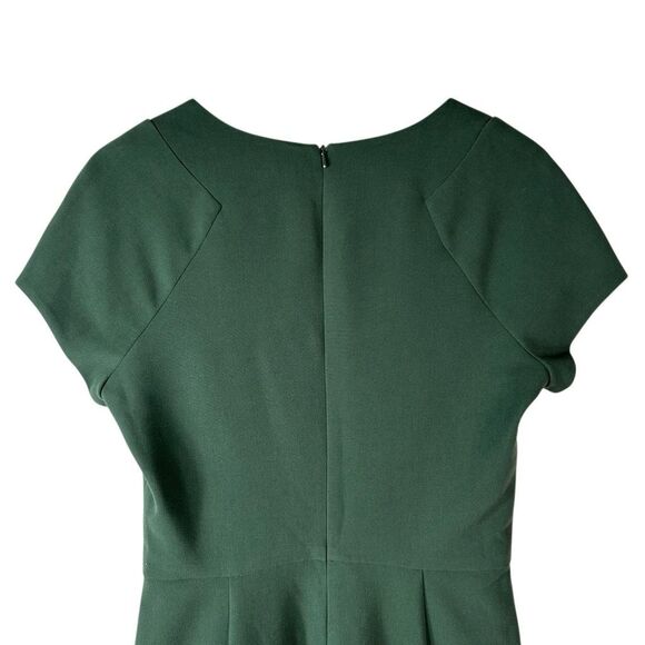 BLACK HALO Gypsy Rose Rainforest Green Jumpsuit Size 4 Tapered Leg Short Sleeve - Picture 9 of 12